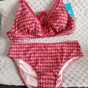 Cupshe Pink Geometric Bikini